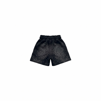 DOUBLE WAIST RHINESTONE SHORTS