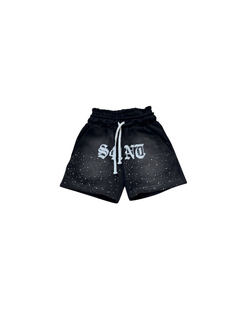 DOUBLE WAIST RHINESTONE SHORTS